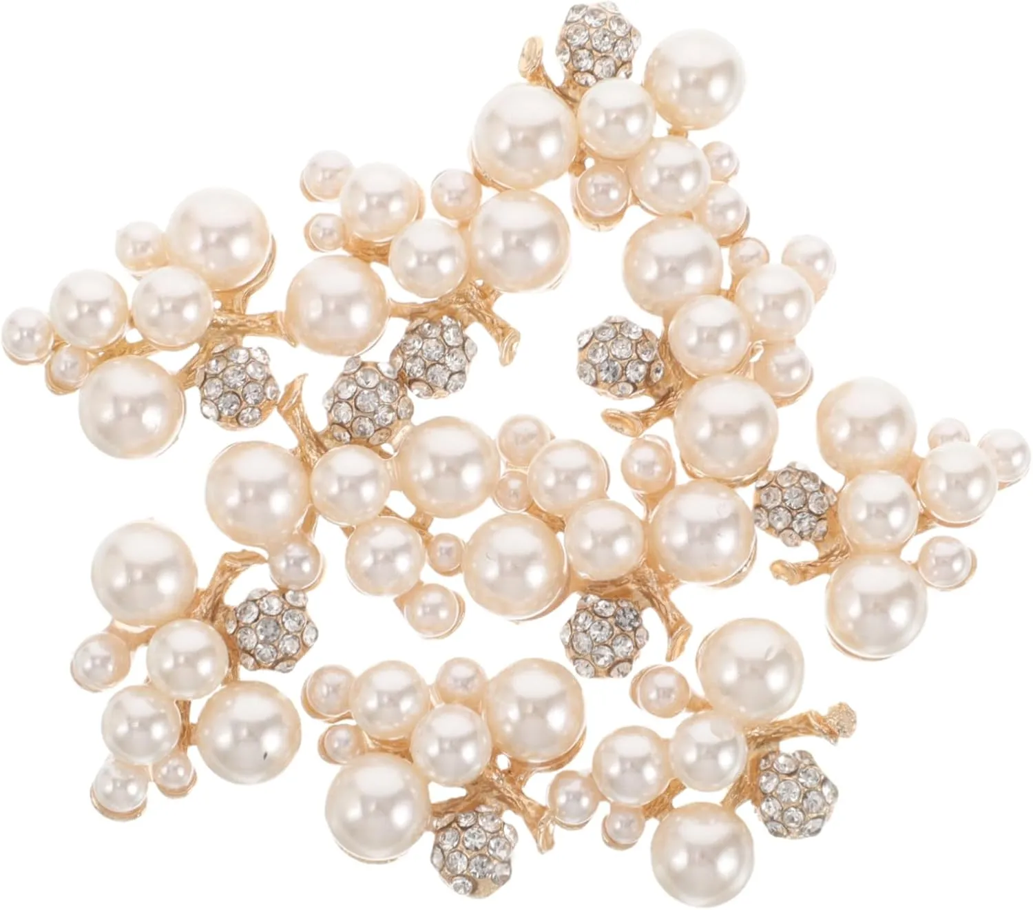 Making Wedding Bridal Headpieces Diy Faux Pearl Flower Hair Clip Rhinestone Charms Embellishments