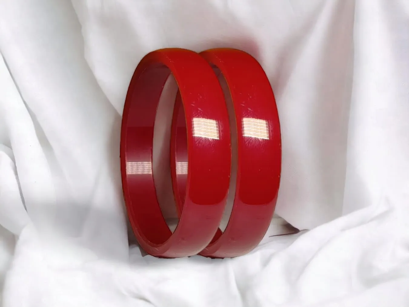 Meenakshi imitation Set of 2 Handcrafted Deep Red Color Acrylic Pola Bangles Bollywood Designer Jewelry With Box Gift For Her Bangle Bracelets