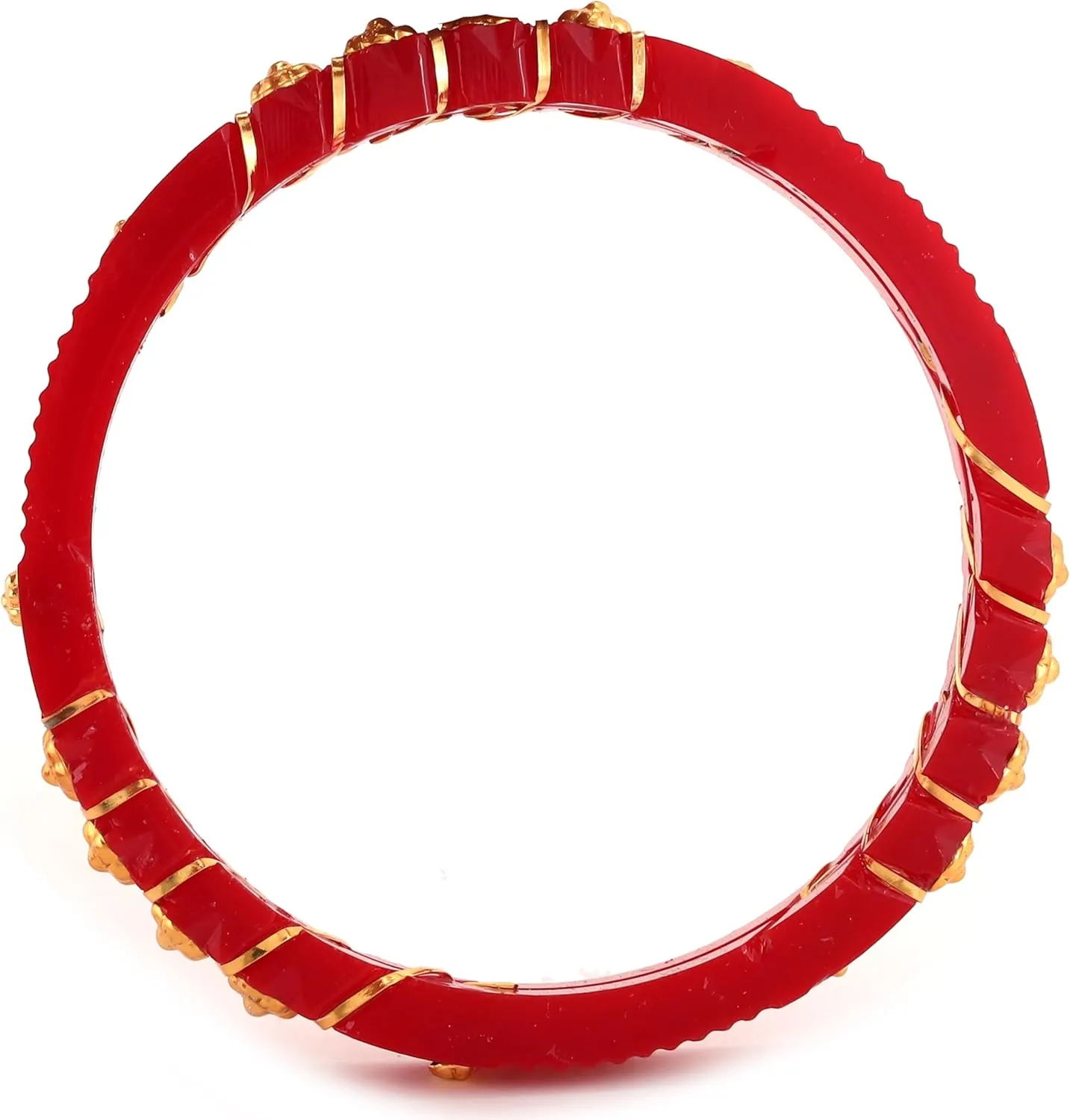 Meenakshi imitation Set of 4 Red White Handcrafted Gold Plated Shakha Pola Bangles Gift For Her Indian Bollywood Designer Women Jewelry Bangle Bracelets Kangan