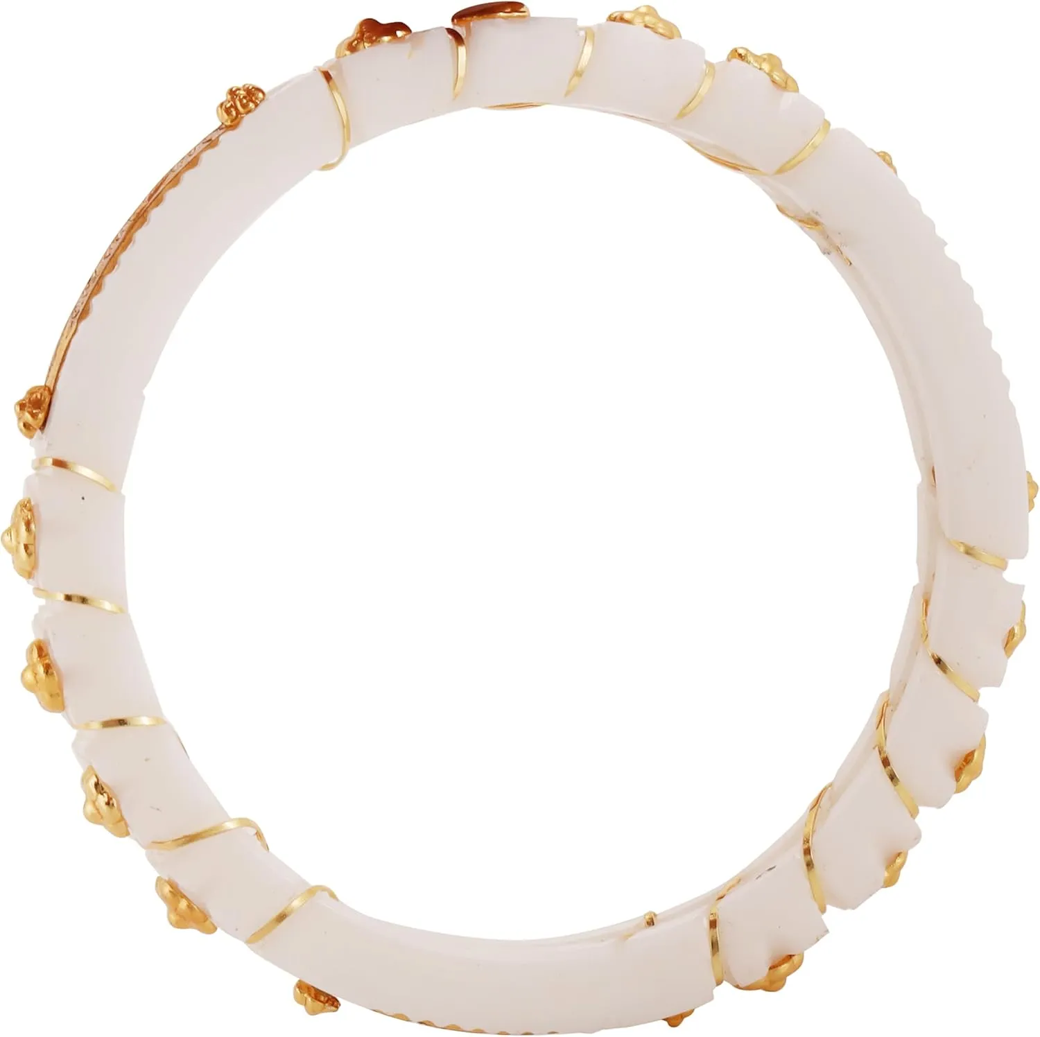 Meenakshi imitation White Handcrafted Gold Plated Shakha Pola Bangles Set of 2 Gift For Her Indian Bollywood Designer Women Jewelry Bangle Bracelets Kangan
