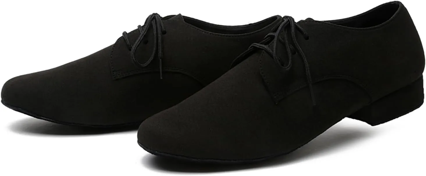 Mens Ballroom Dance Shoes for Latin Salsa Tango with Standard Block Low Heel