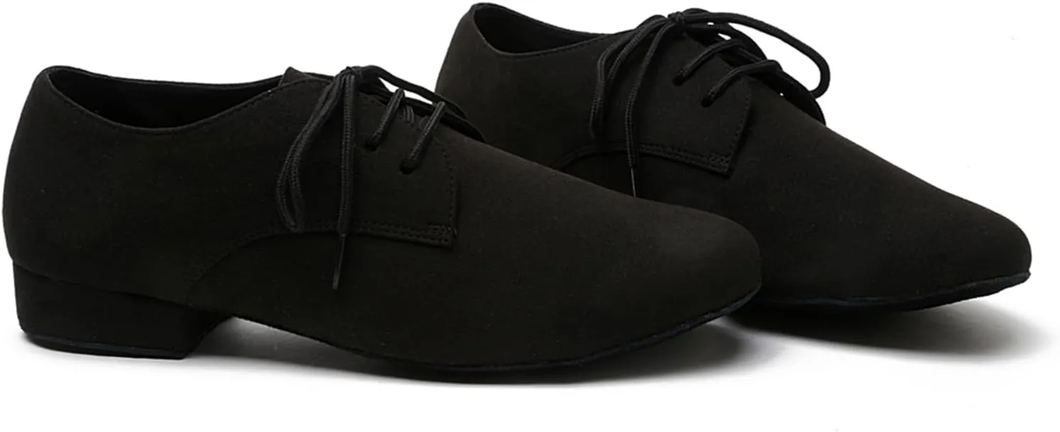 Mens Ballroom Dance Shoes for Latin Salsa Tango with Standard Block Low Heel