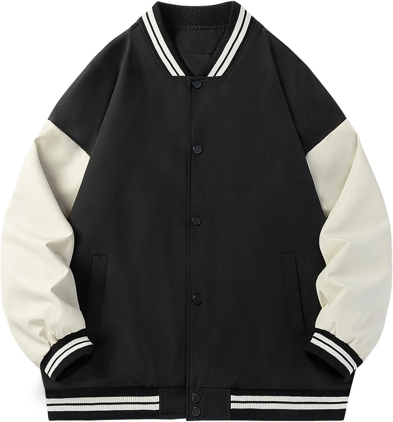 Men's Bomber Jacket Lightweight Casual Fashion Spring Fall Windbreaker Zip Up Coat with Pocket