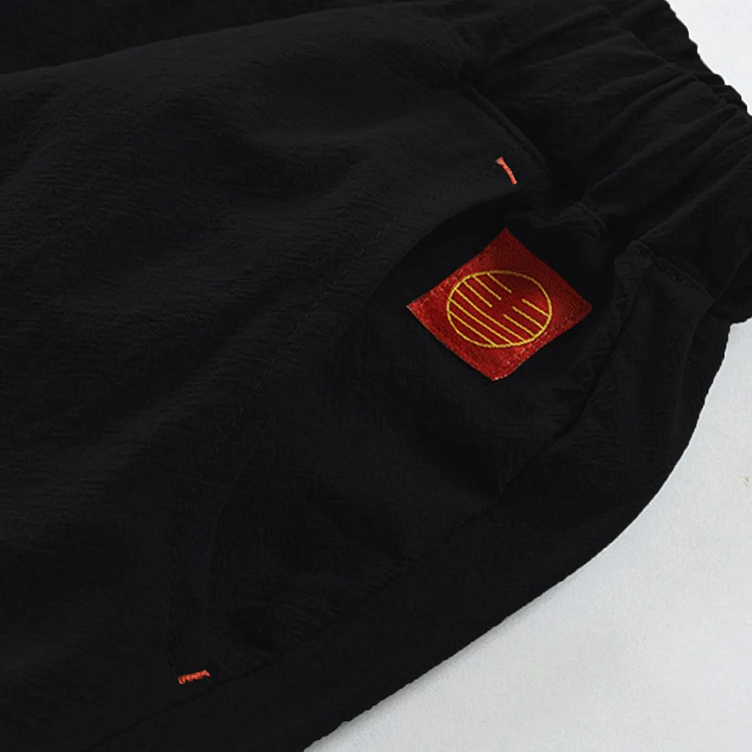 Mens Cotton Linen Wide Leg Capri Yoga Beach Pants Casual Drawstring Shorts Summer Lightweight Elastic Waist Baggy Harem Pants
