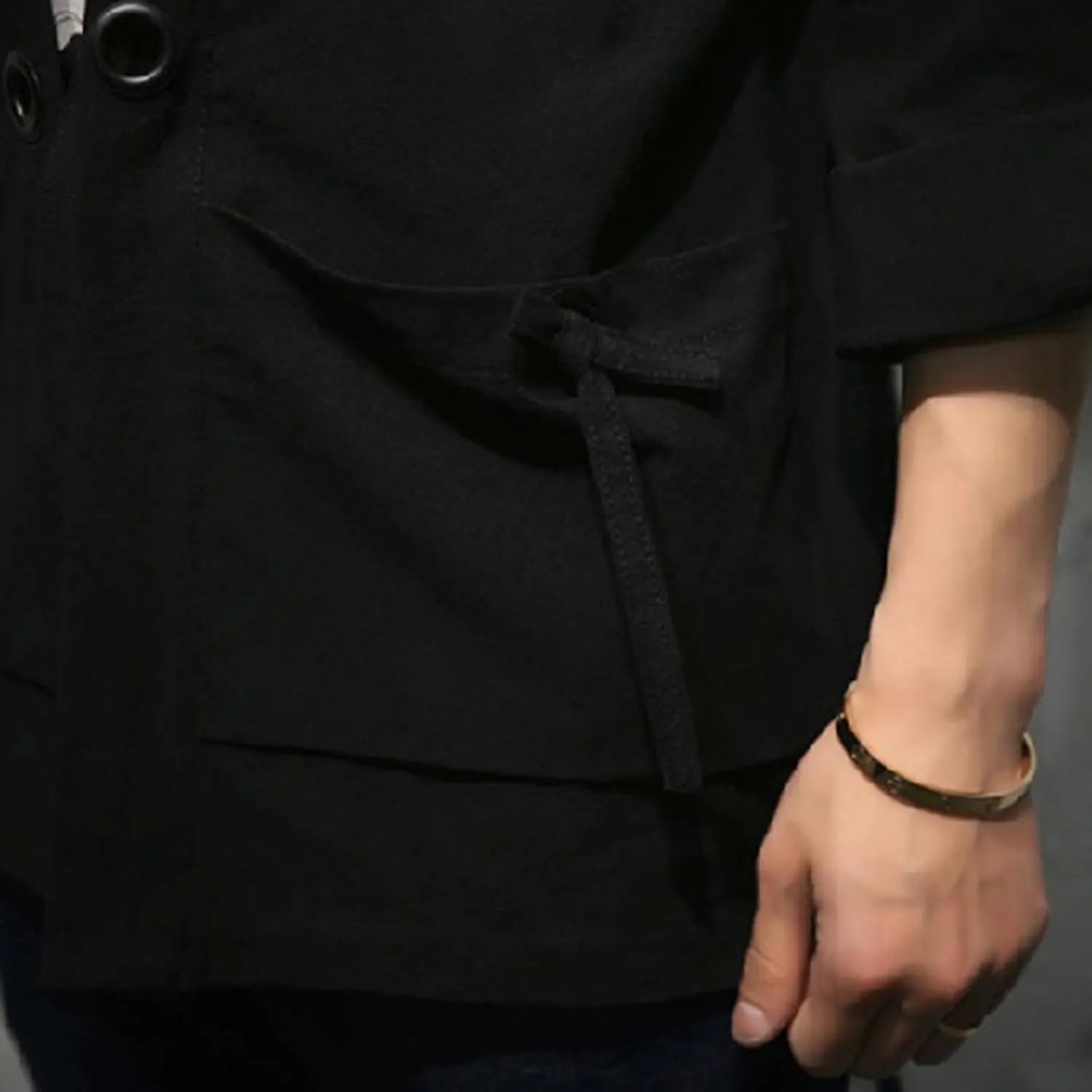 Mens Style National Style Retro Loose Thin Cardigan Kimono Japanese Robe 7 Cropped Sleeve Mens Sweater Zipper Mens Coats