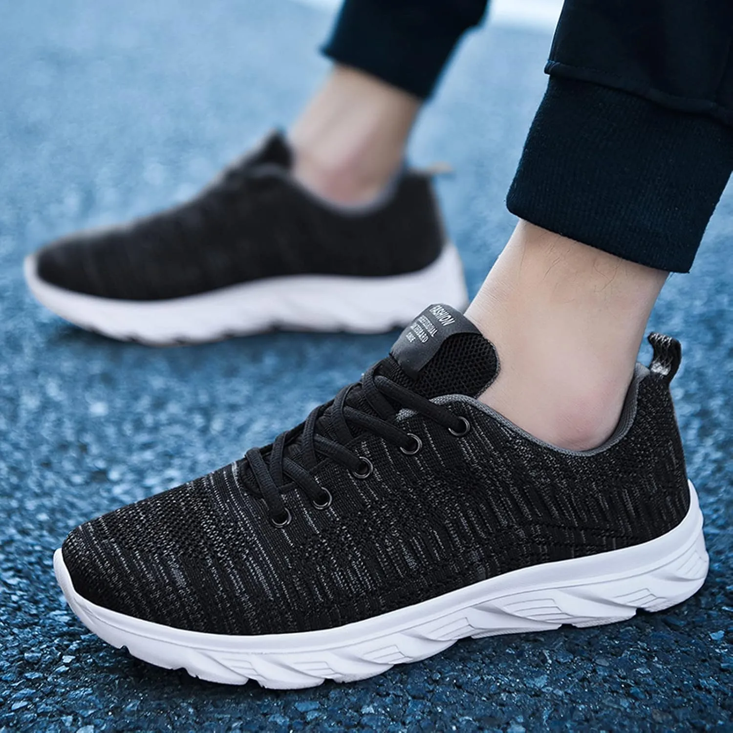 Mens Workout Shoes Running Walking Tennis Shoes for Men Non Slip Light Gym Trainng Shoes Casual Sneaker Comfortable Mesh Athletic Sport Shoes