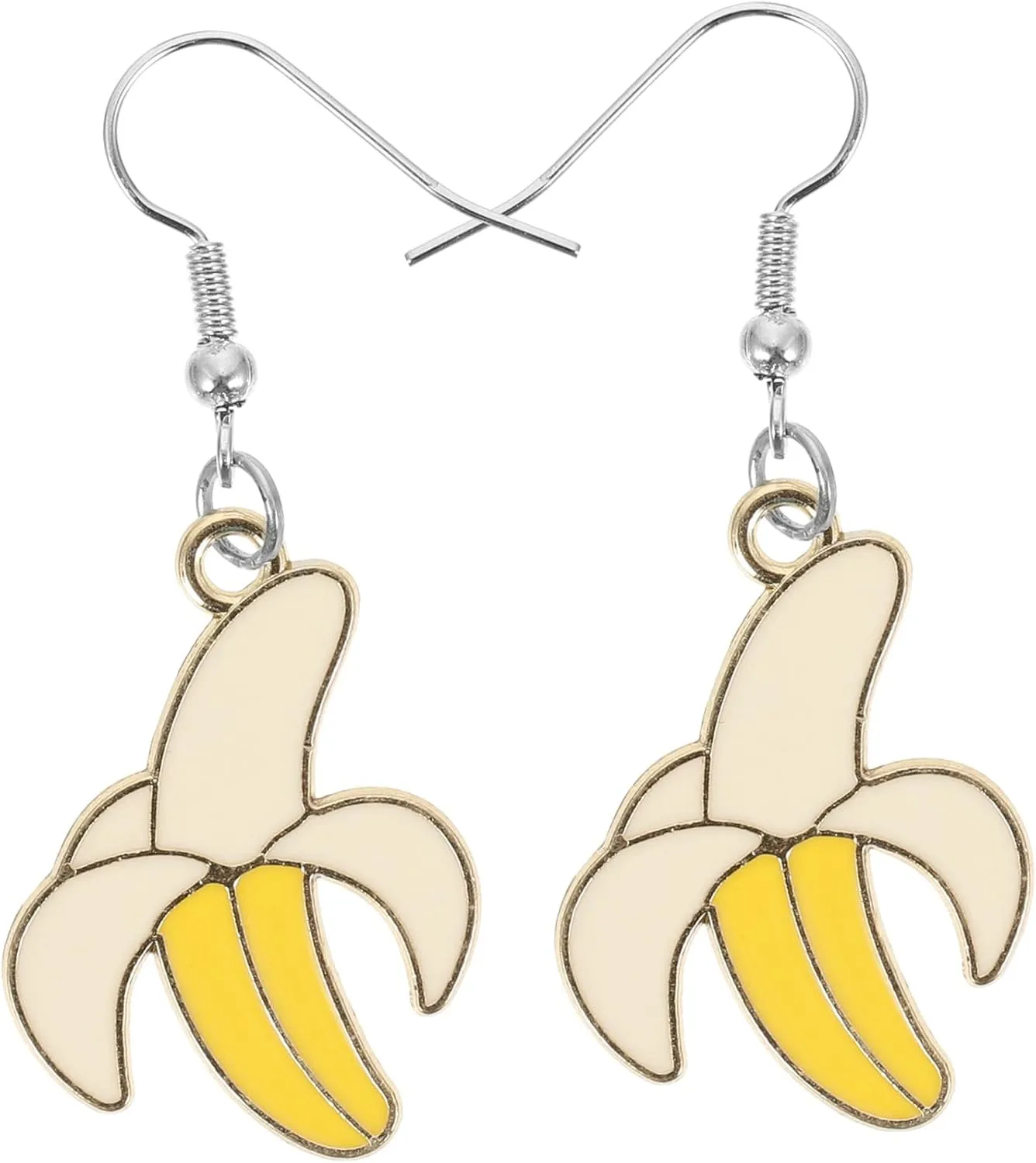 MERRYHAPY 2Pairs Banana Dangle Earrings Earrings Cute Banana Themed Jewelry for Women and Girls Fun Ear Accessories for Everyday Wear and Special Occasions