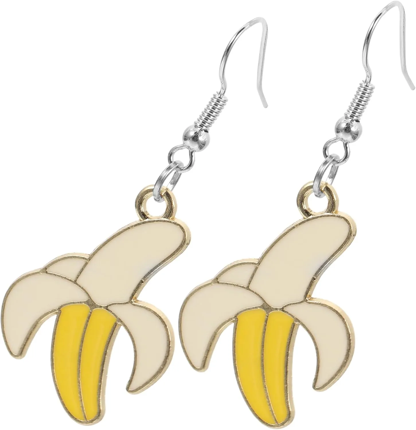 MERRYHAPY 2Pairs Banana Dangle Earrings Earrings Cute Banana Themed Jewelry for Women and Girls Fun Ear Accessories for Everyday Wear and Special Occasions