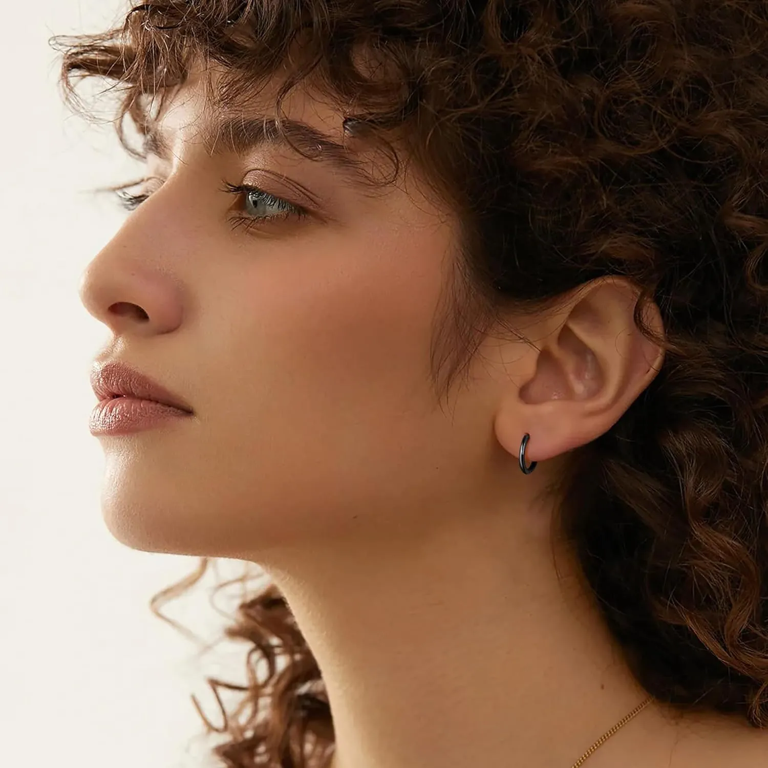 MILACOLATO 925 Sterling Silver Small Hoop Earring for Women Men 14K Gold Plated Huggie Hoop Earrings Hypoallergenic Cartilage Helix Piercing Sleeper Hoop Earrings for Sensitive Ears 8mm/10mm/12mm