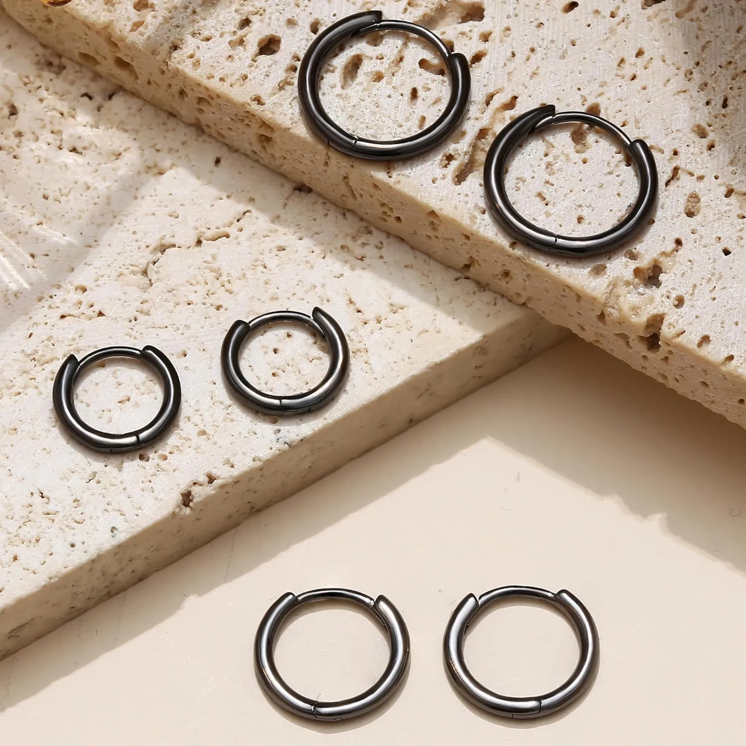 MILACOLATO 925 Sterling Silver Small Hoop Earring for Women Men 14K Gold Plated Huggie Hoop Earrings Hypoallergenic Cartilage Helix Piercing Sleeper Hoop Earrings for Sensitive Ears 8mm/10mm/12mm