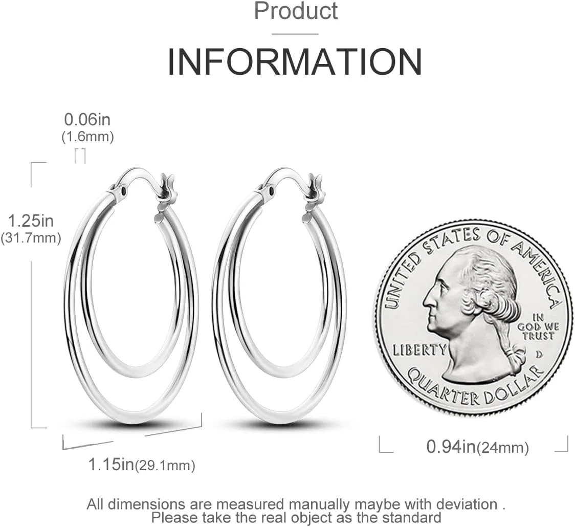 NARMO 925 Sterling Silver Hoop Earrings for Women Hypoallergenic Lightweight Simple Huggie Hoop Earrings Twisted Hoop Earrings Colorful Cubic Zirconia Hoop Earrings Rainbow Hoop Earrings