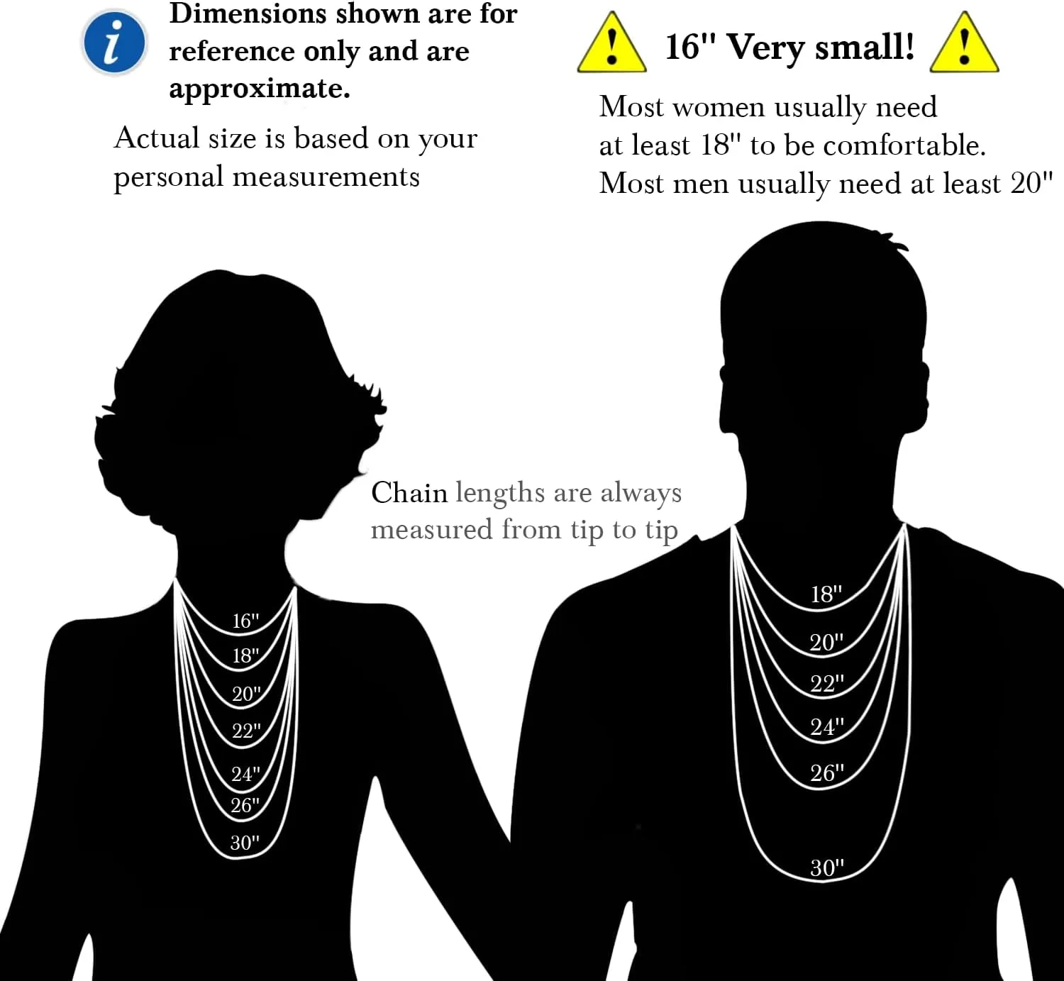 Necklace 14k Gold Chain for Women 2mm Rope Gold Chain Necklace Womens Men Non-Tarnish & Dainty Necklaces for Women Men All Lengths 16-26 Inches