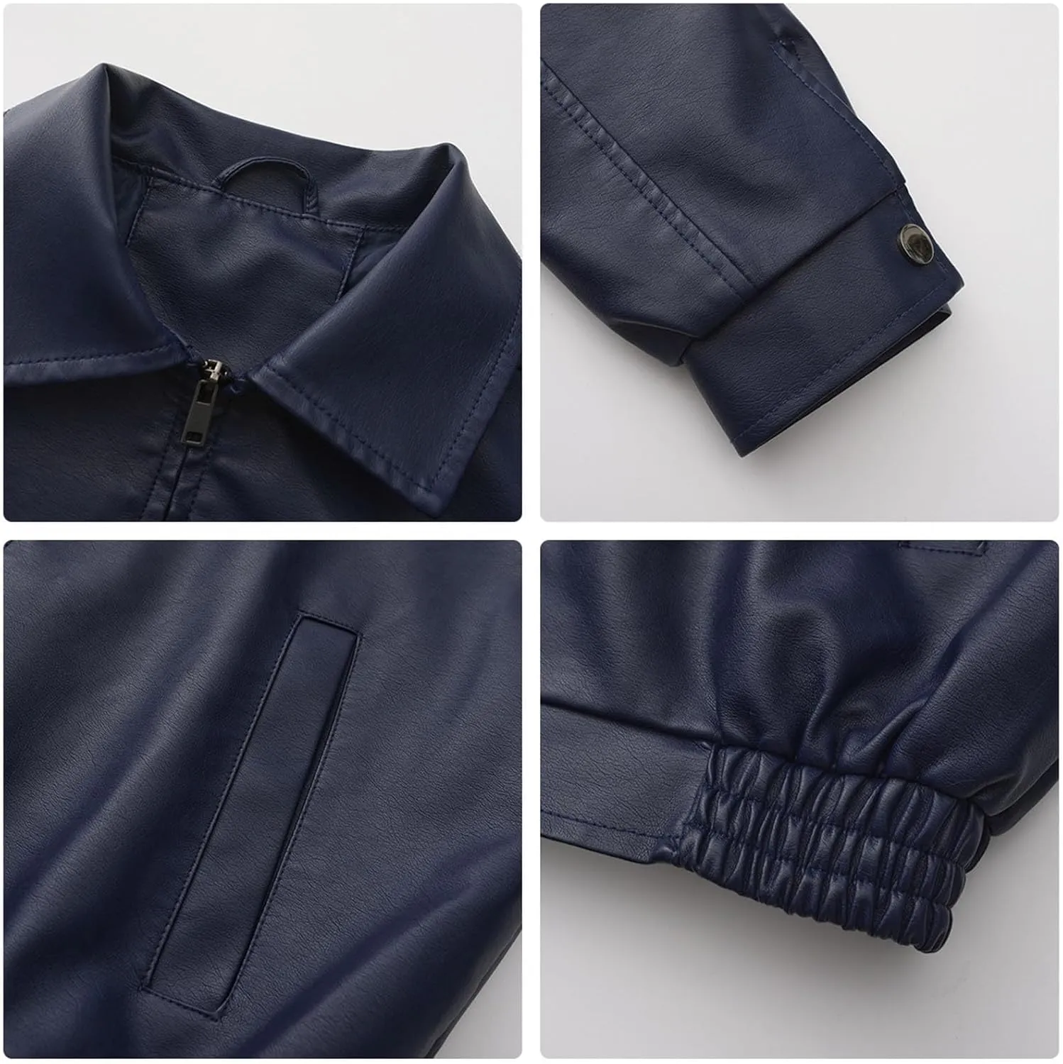 Oversized Leather Jackets for Women Full Zip Up Coats Faux Suede Trendy Motorcycle Coats 2024 Fall Winter Outfits