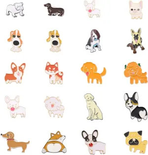 Pandahall Various Theme Alloy Enamel Brooches Lapel Brooch Enamel Pin Set