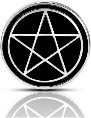 Pentagram Brooch Artist Shiny Jewelry Art Student Graduation Souvenir Brooch Drip Oil Painted Enamel Pin Suitable for Hat Jacket Canvas Bag Halloween Gift