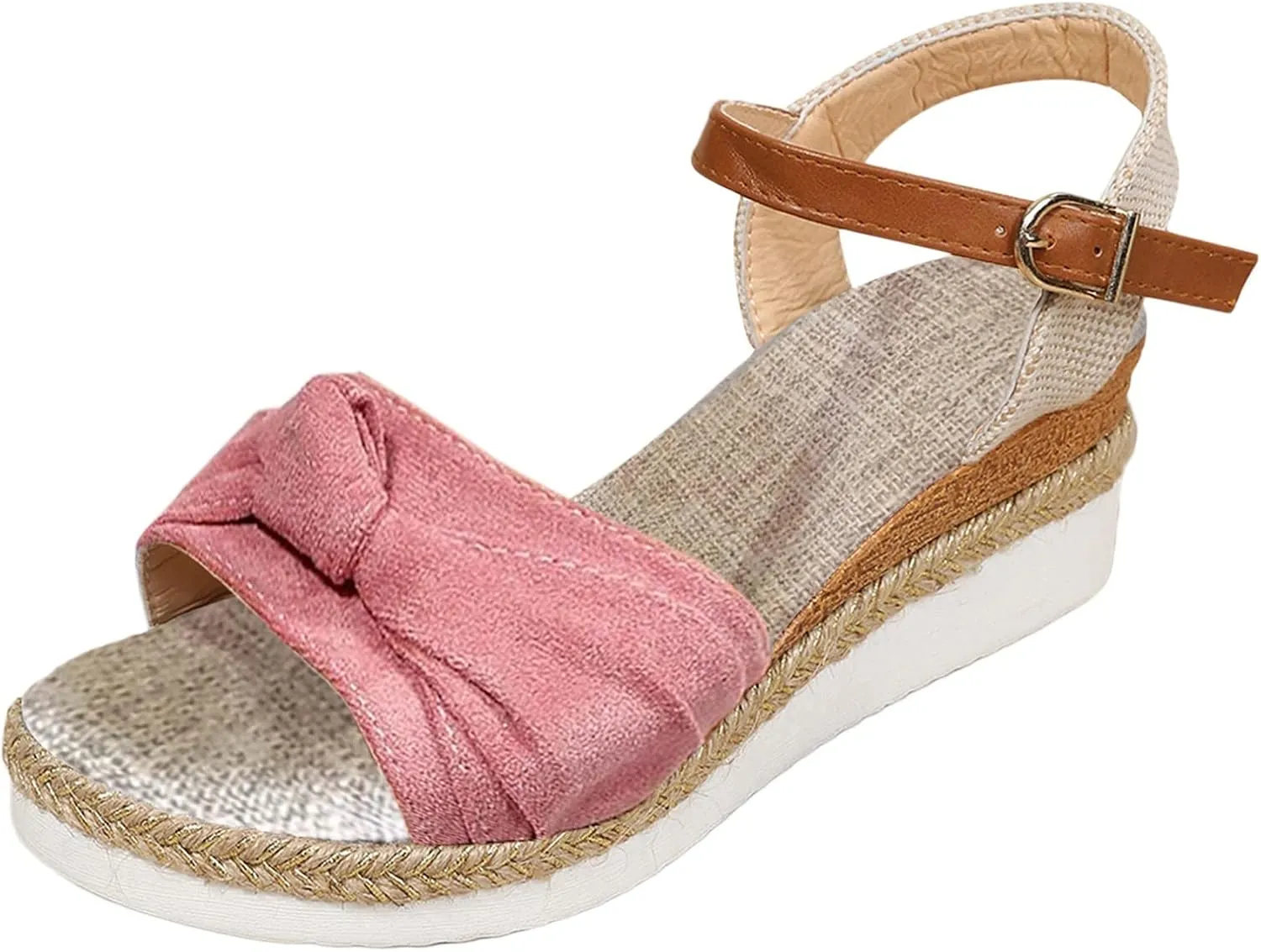 Platform Wedge Sandals for Women Summer Open Toe Ankle Strap Espadrilles Casual Beach Boho Sandals Orthopedic Outdoor Shoes