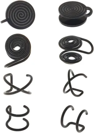 Pressure Earrings for Keloids Stainless Steel Non-Pierced Earrings Cuff Earrings Spiral Compression Earrings Adjustable Clip Earrings for Women Men Ladies