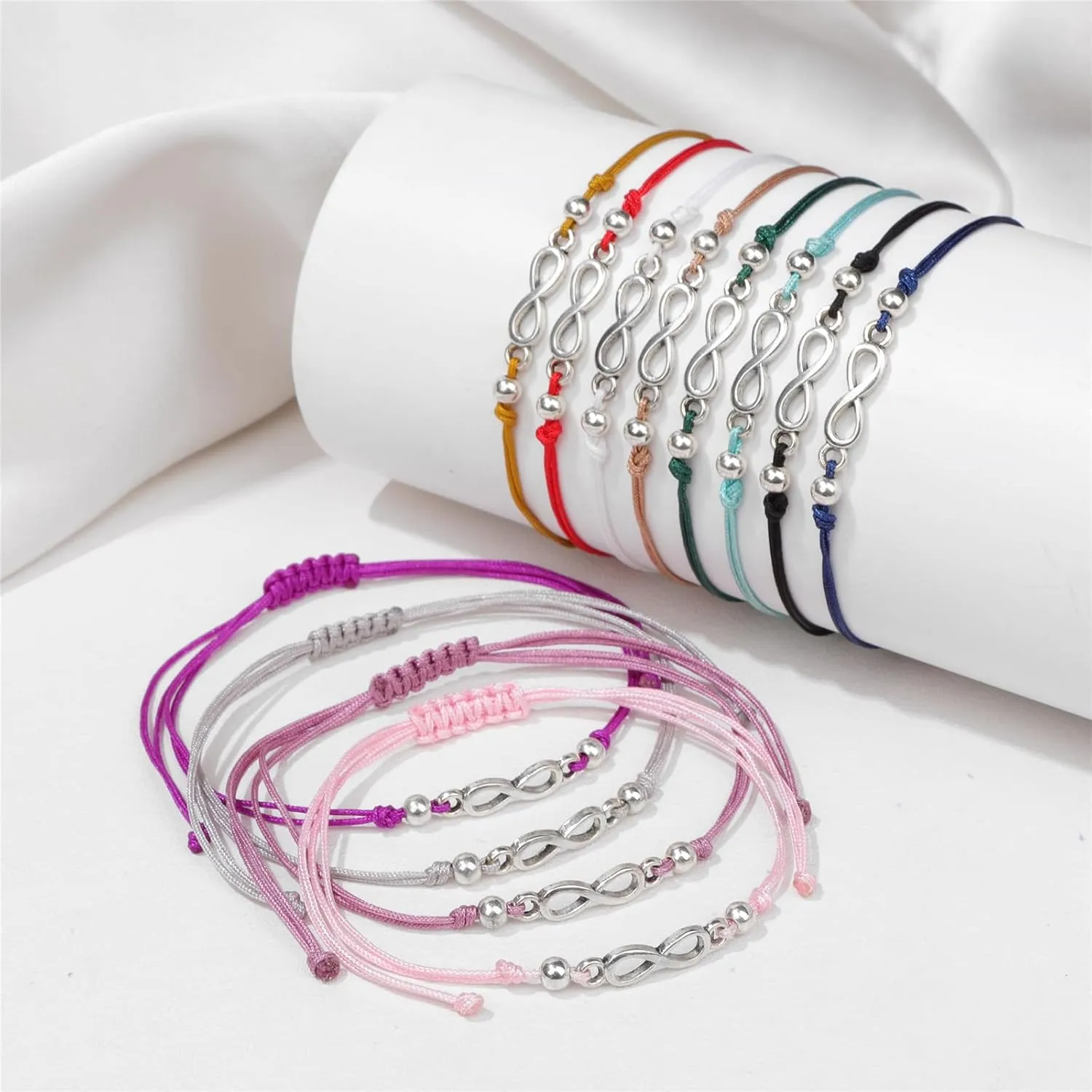 Raicegs 12PCS Friendship String Bracelets for Teen Women Man Boho Surfer Beach Bracelets Anklets Set Handmade Bracelets Bulk Jewelry for Women Man