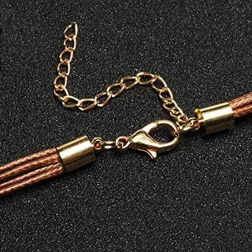 Razered Bohemian Style Rope Chain Leaf Feather Pattern Pendant For Women Fine Jewelry Collares Statement Necklace EIG88
