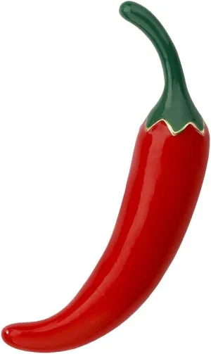 Red Chili Pepper Brooches Women Vegetable Shape Metal Enamel Brooch Pins