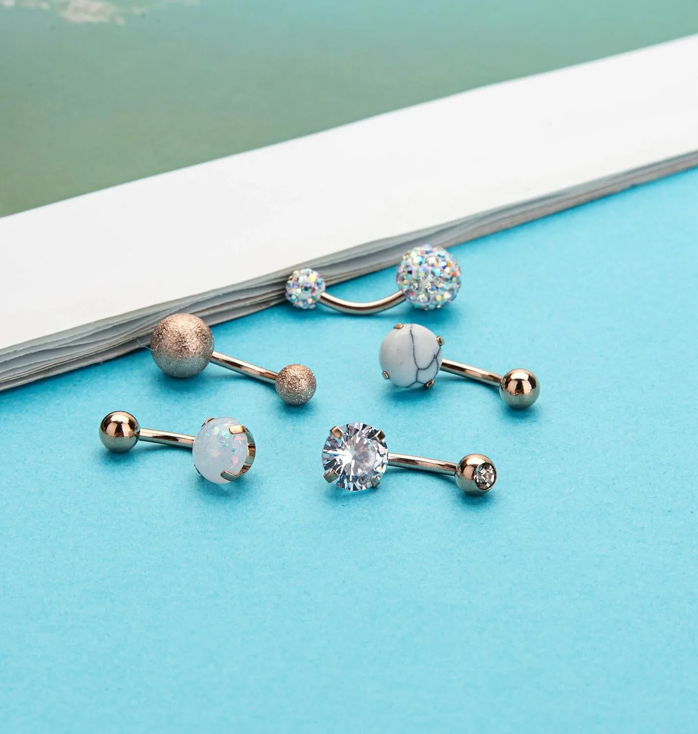 REVOLIA 14G Stainless Steel Belly Button Rings for Women Navel Rings CZ Body Piercing