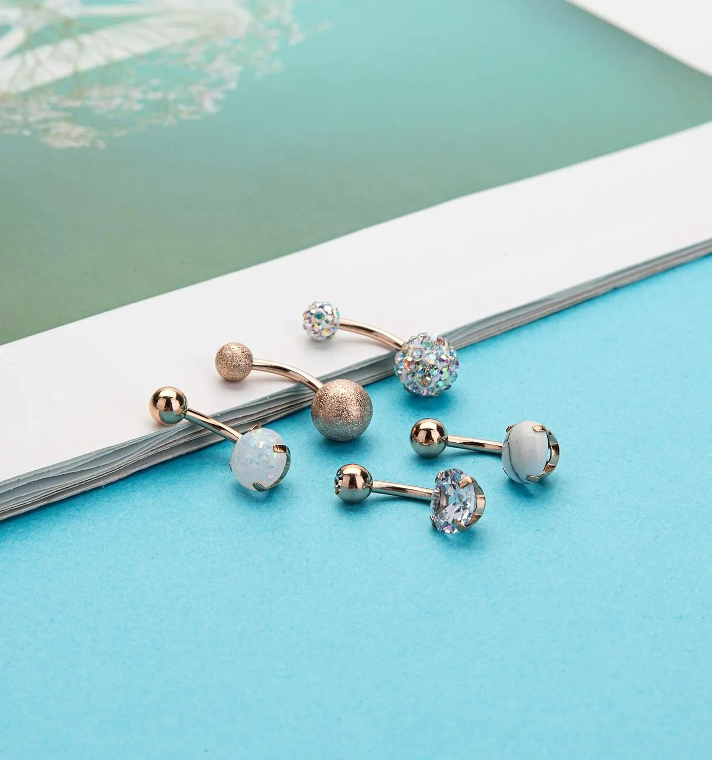 REVOLIA 14G Stainless Steel Belly Button Rings for Women Navel Rings CZ Body Piercing