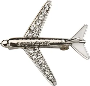 Rhinestone Aircraft Brooches Metal Airplane Lapel Pins for Men Airplane Badge Brooches for Suit Brooch Pins Accessories for Men