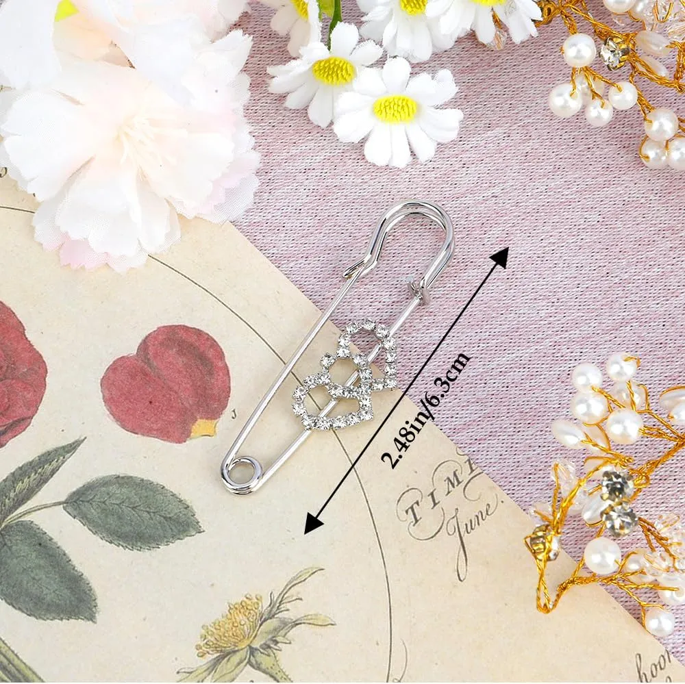 Rhinestone Brooch Pins,Safety Pins for Clothes,Brooch Pins for Women,Pins for Bags,Decorative Pins