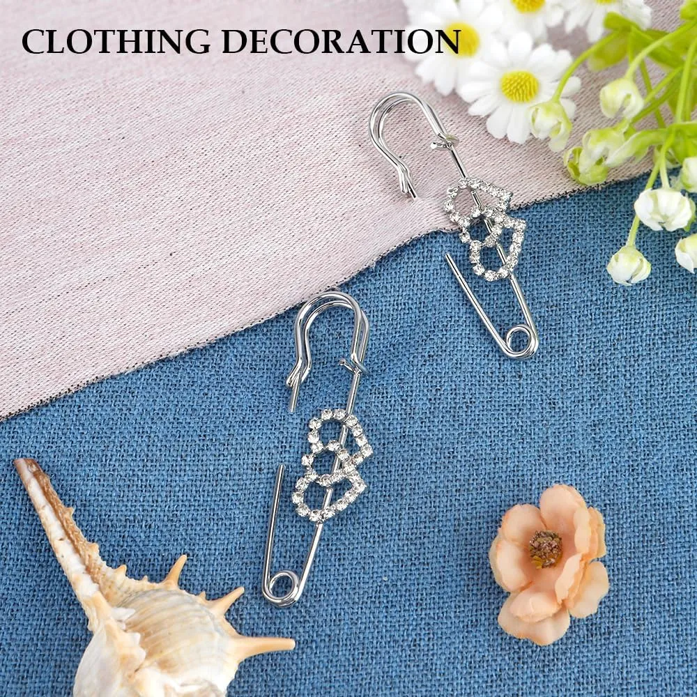 Rhinestone Brooch Pins,Safety Pins for Clothes,Brooch Pins for Women,Pins for Bags,Decorative Pins