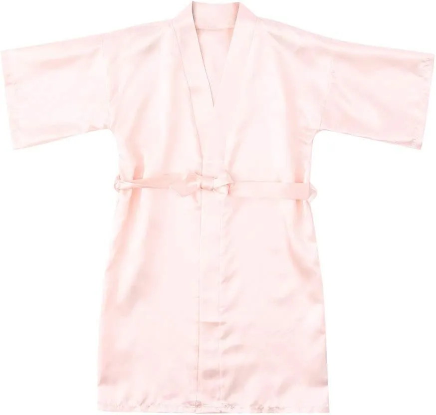 Robes Satin Baby Toddler Silk Bathrobe Clothes Solid Kimono Kids Girls Sleepwear Girls Coat&jacket Girls Sequin