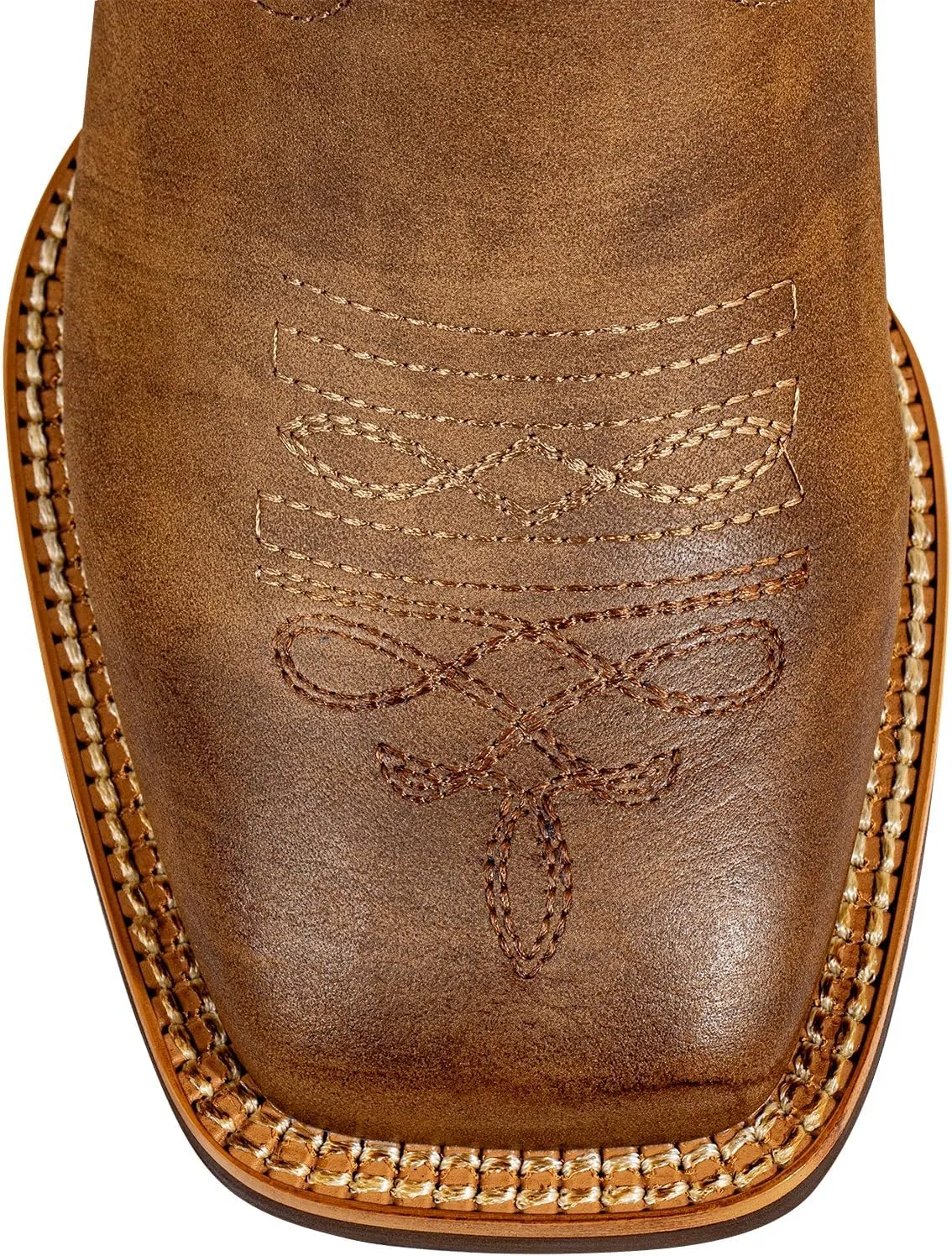 SheSole Women's Extra Wide Calf Cowboy Boots Square Toe ?C Pull-On Western Boots for Thick Calves, Stretch Comfort & Removable Insole, Classic Western Pattern
