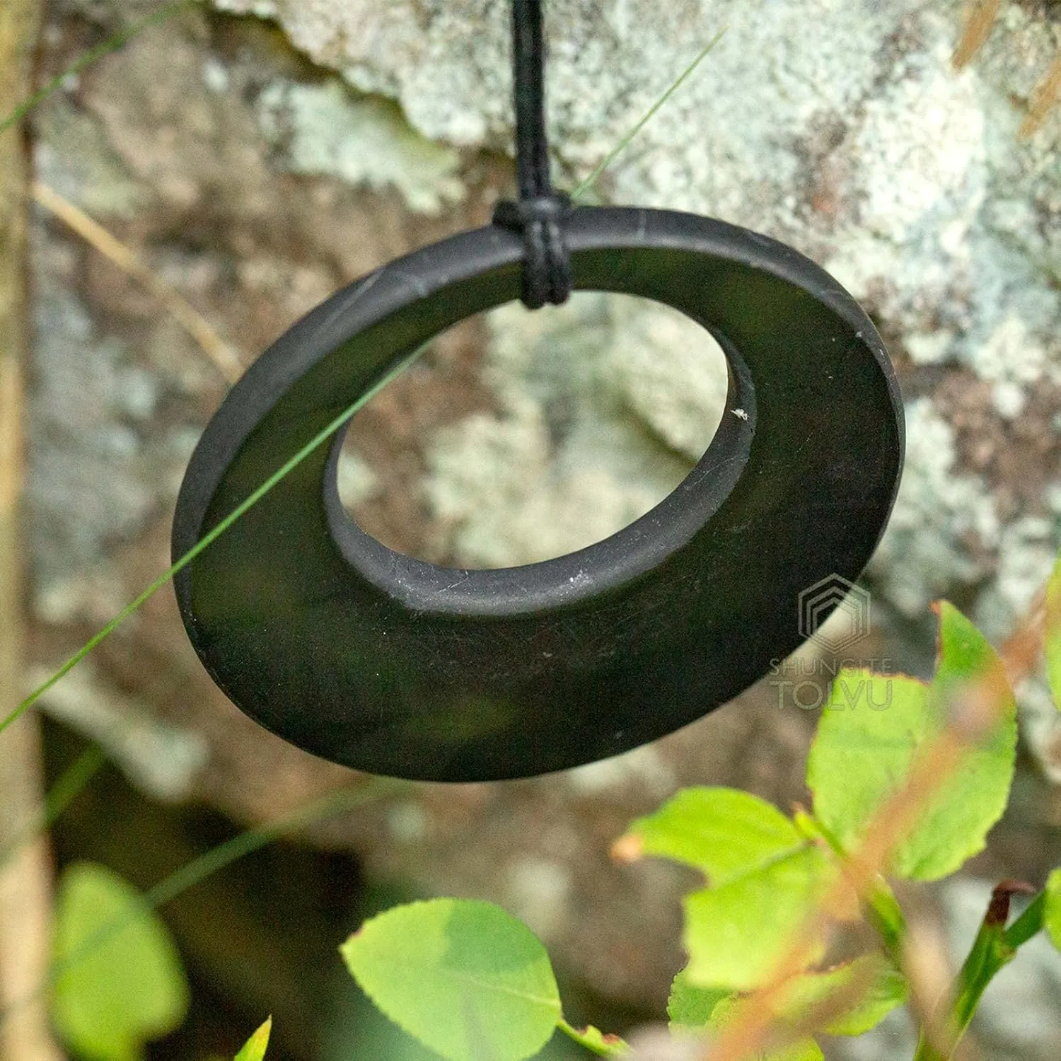 Shungite Necklaces - Various Geometric Shapes Pendants - Authentic Rare Stone