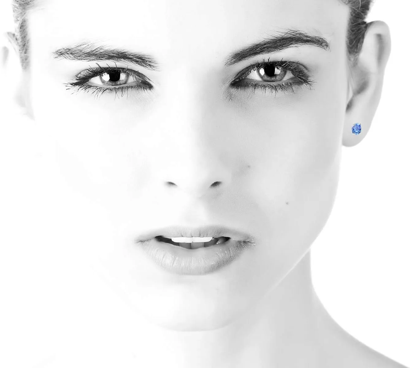 Small Stud Earrings for Women Sterling Silver 4mm Hypoallergenic