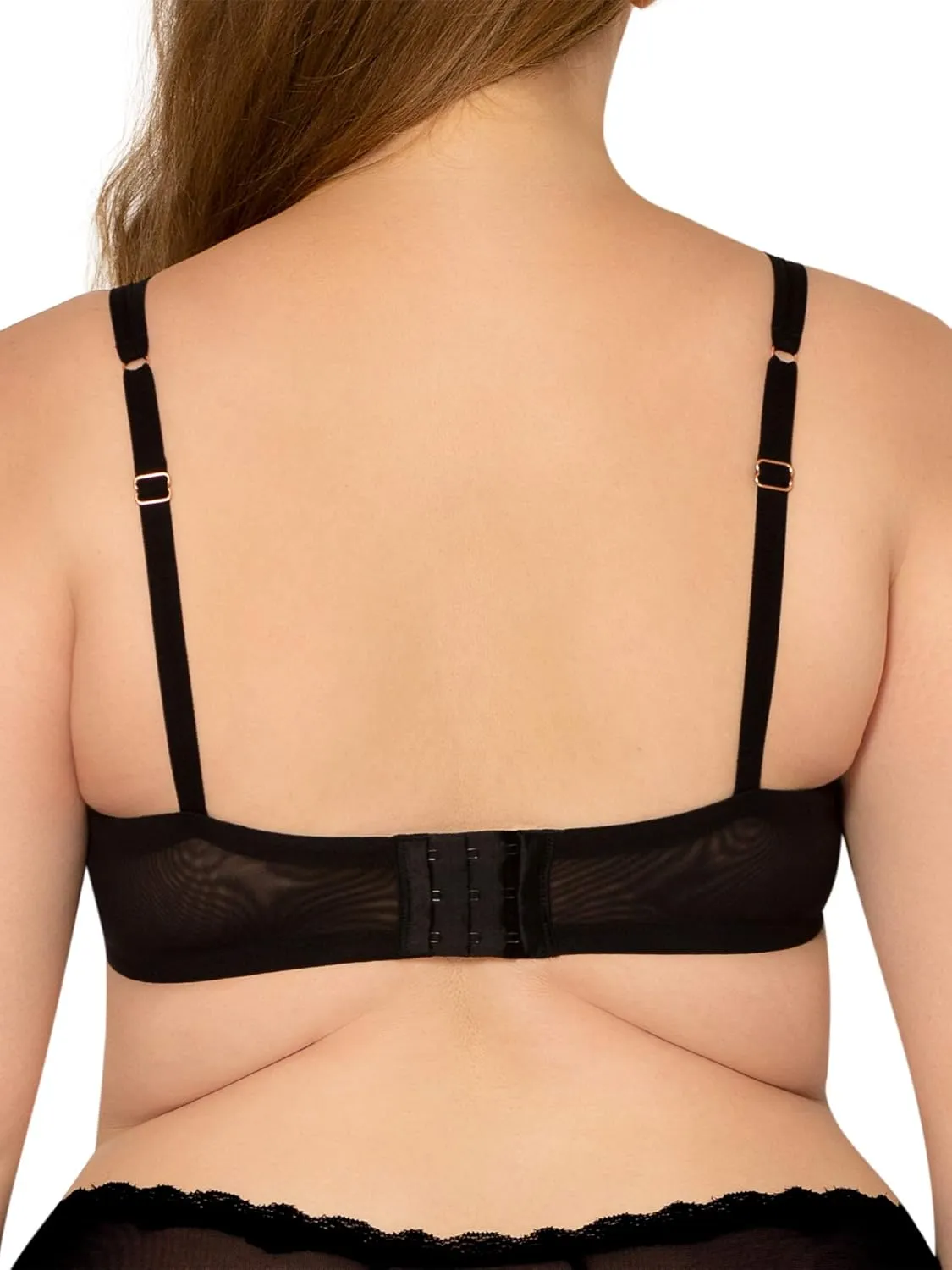 Smart & Sexy Women's Plunge Bra  Mesh Design for Alluring Lift and Comfort