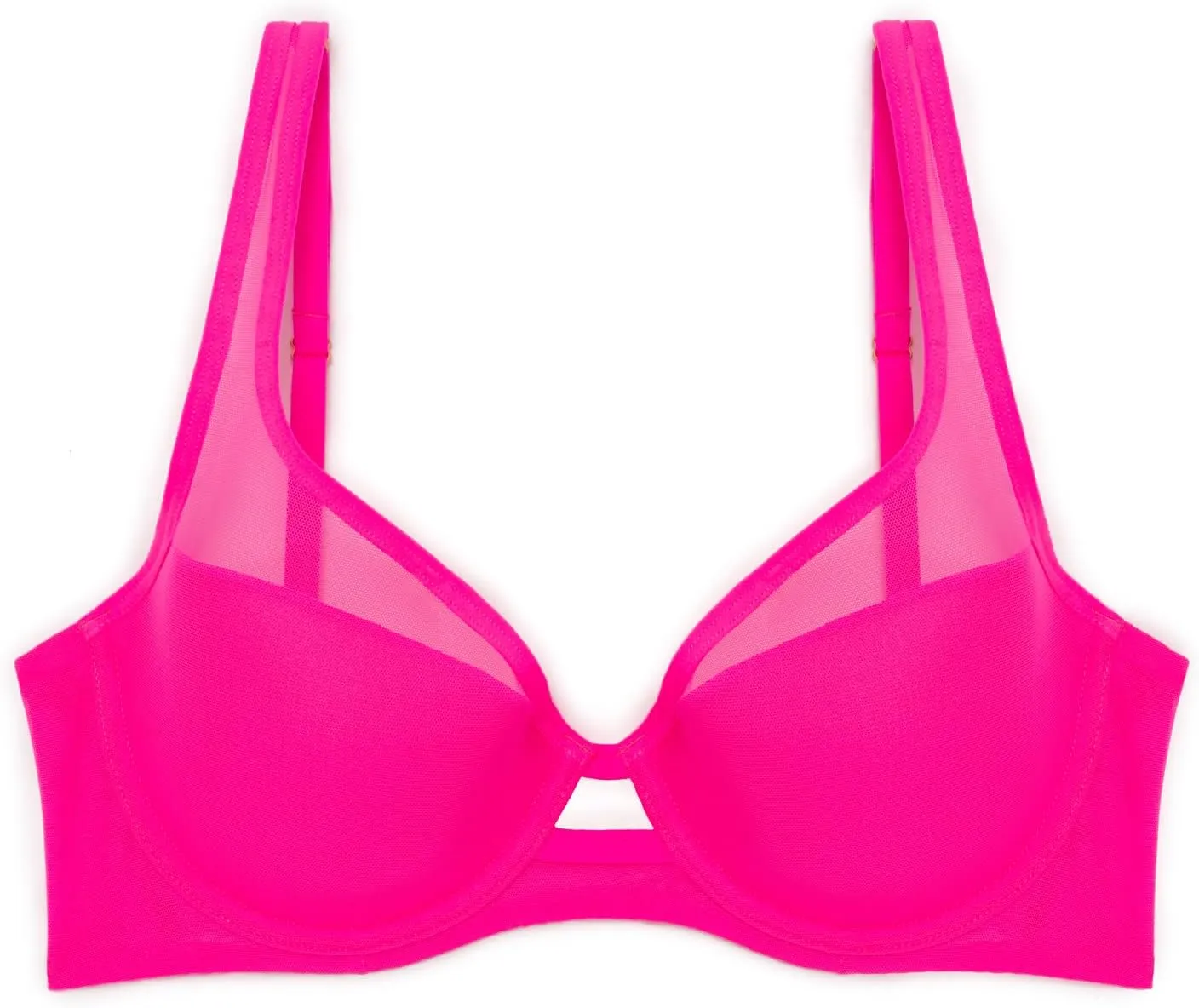 Smart & Sexy Women's Plunge Bra  Mesh Design for Alluring Lift and Comfort