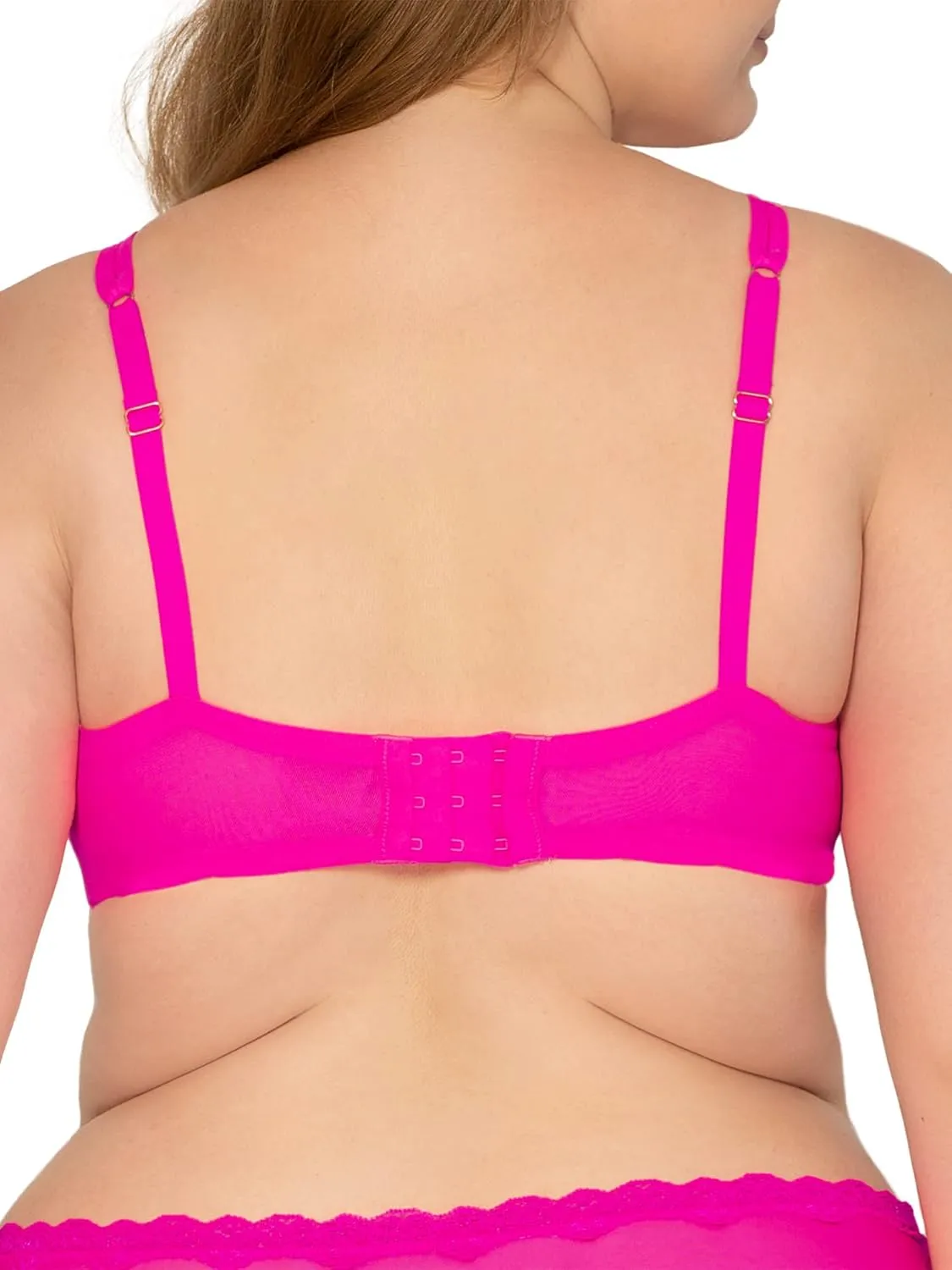Smart & Sexy Women's Plunge Bra  Mesh Design for Alluring Lift and Comfort