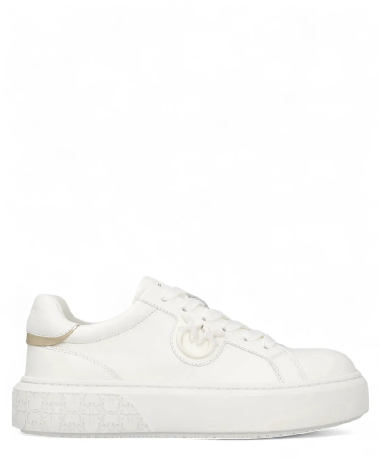 Sneakers Platform in Pelle con Logo Love Birds