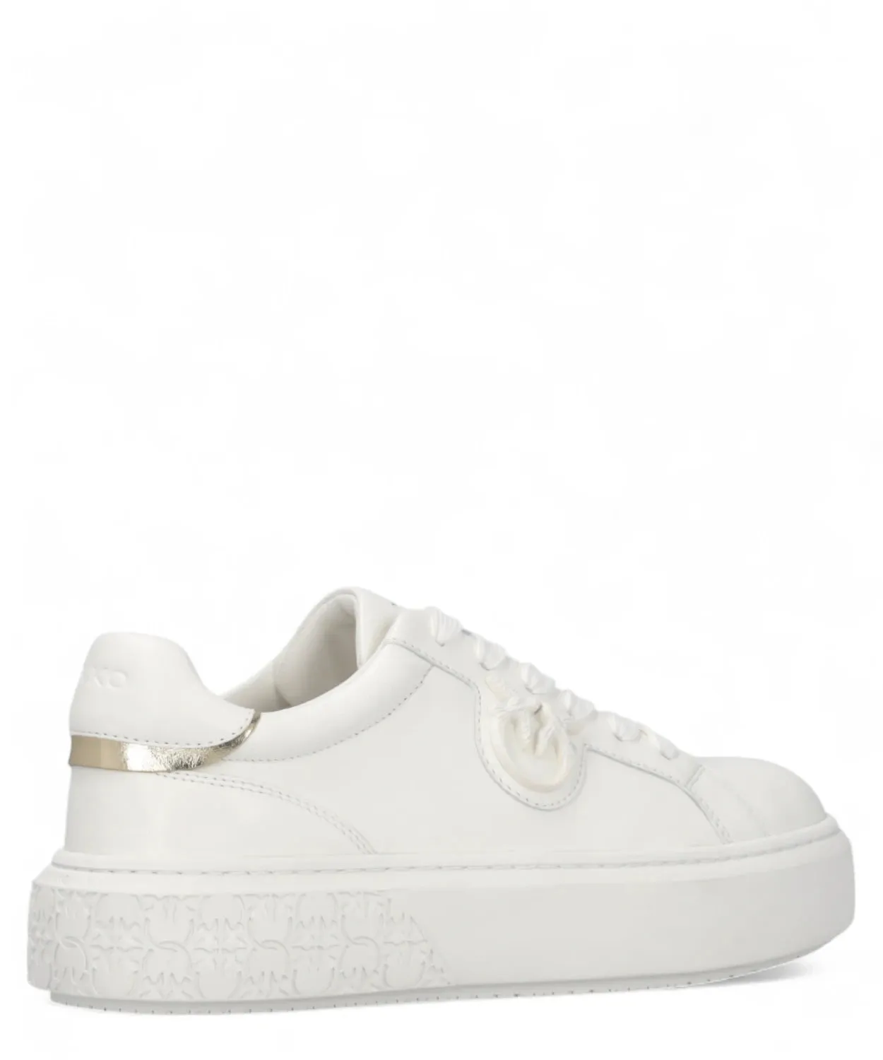 Sneakers Platform in Pelle con Logo Love Birds