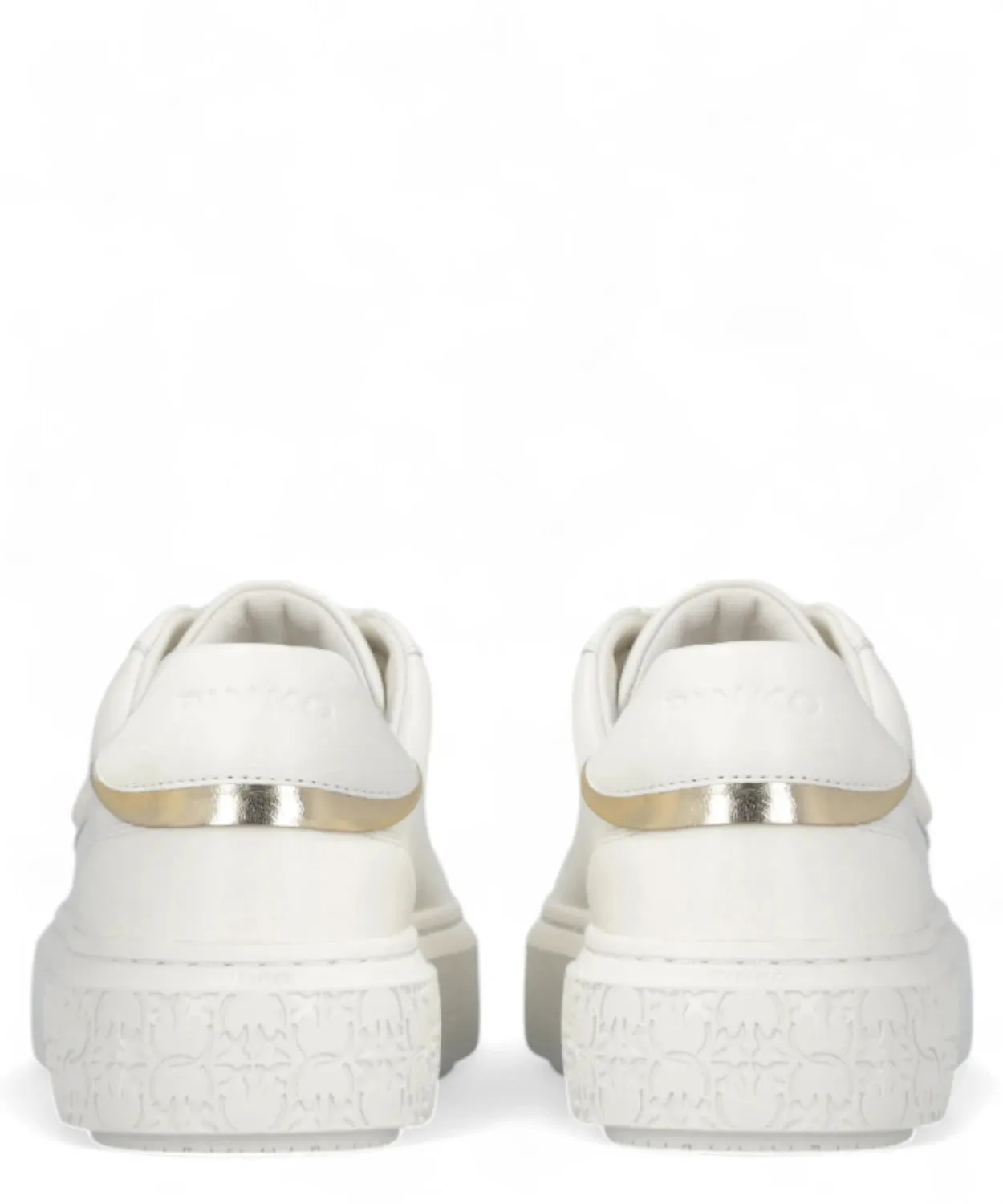 Sneakers Platform in Pelle con Logo Love Birds