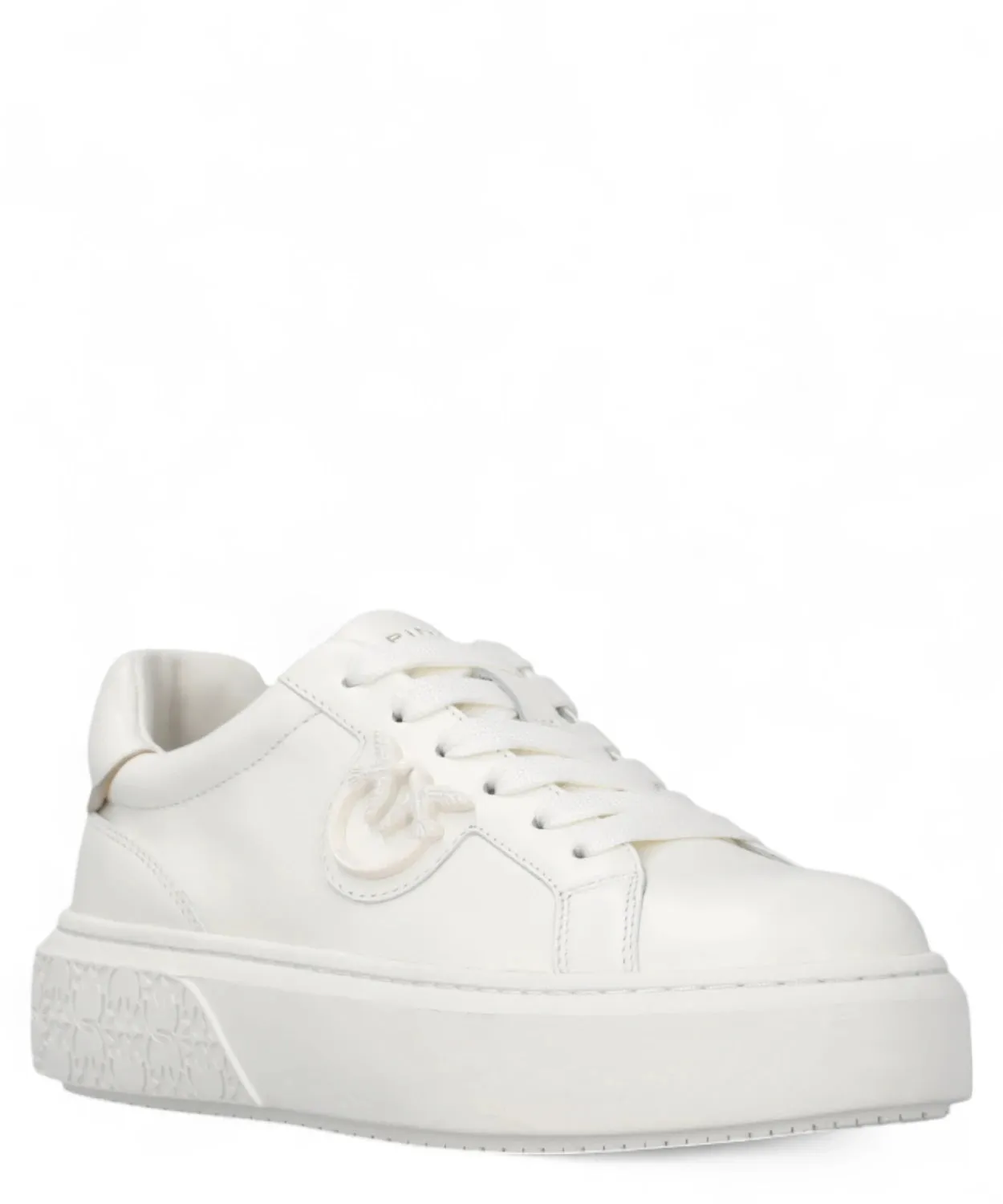 Sneakers Platform in Pelle con Logo Love Birds
