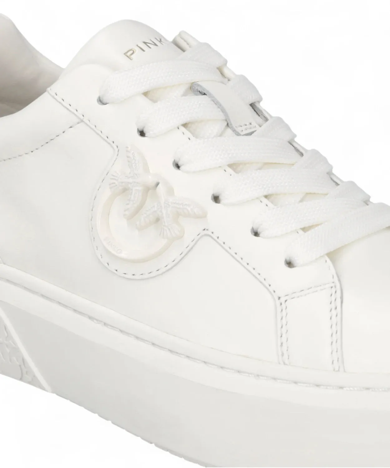 Sneakers Platform in Pelle con Logo Love Birds