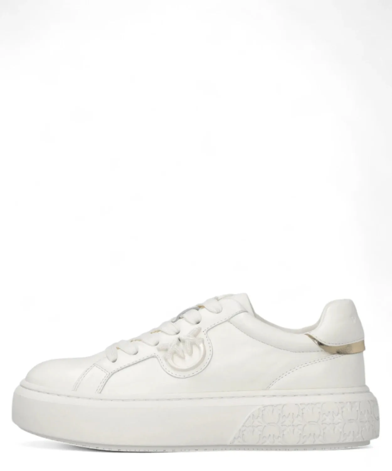 Sneakers Platform in Pelle con Logo Love Birds