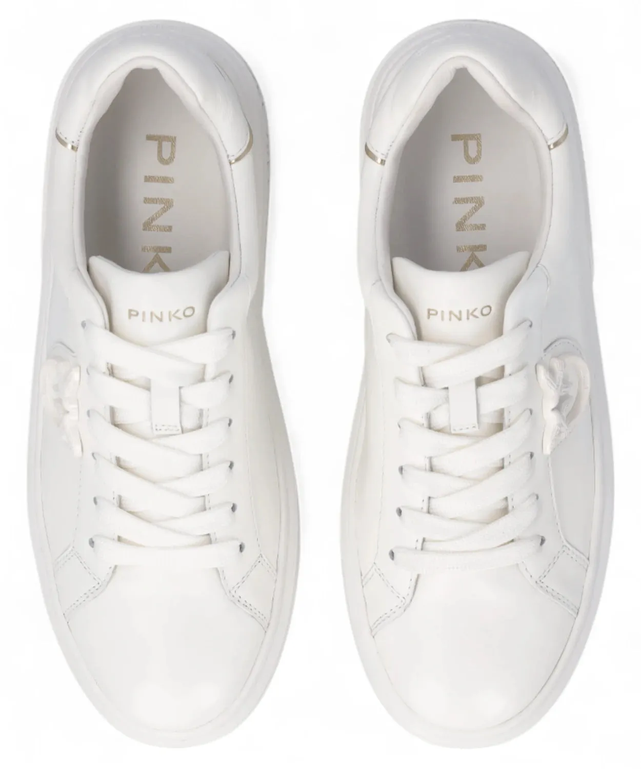 Sneakers Platform in Pelle con Logo Love Birds