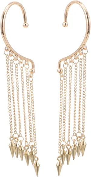 SOIMISS Earring Cuffs for Women Tassel Earrings Ear Cuffs Non Piercing Fashion Accessory