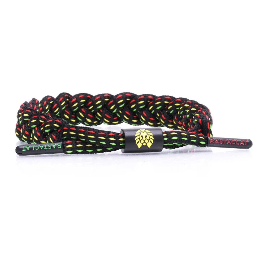 Solid Printed Bracelet: Rasta / Medium/Large