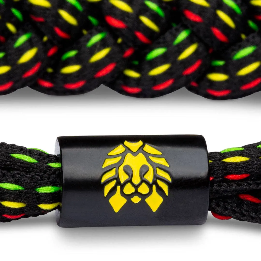 Solid Printed Bracelet: Rasta / Medium/Large
