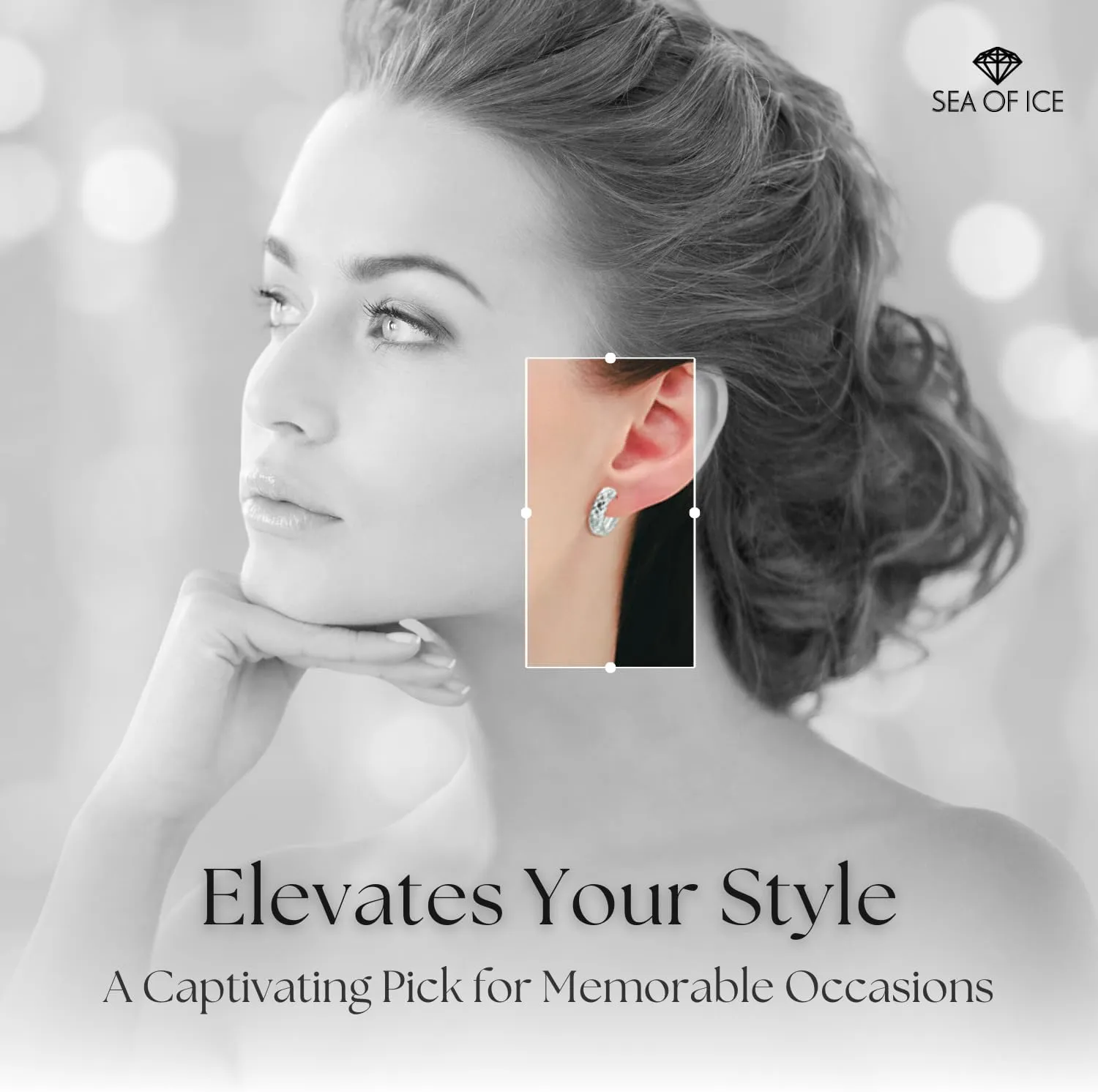 Sterling Silver Diamond-Cut Ear Cuff Hinged Huggie Small Hoop Earrings for Women, 15mm Diameter