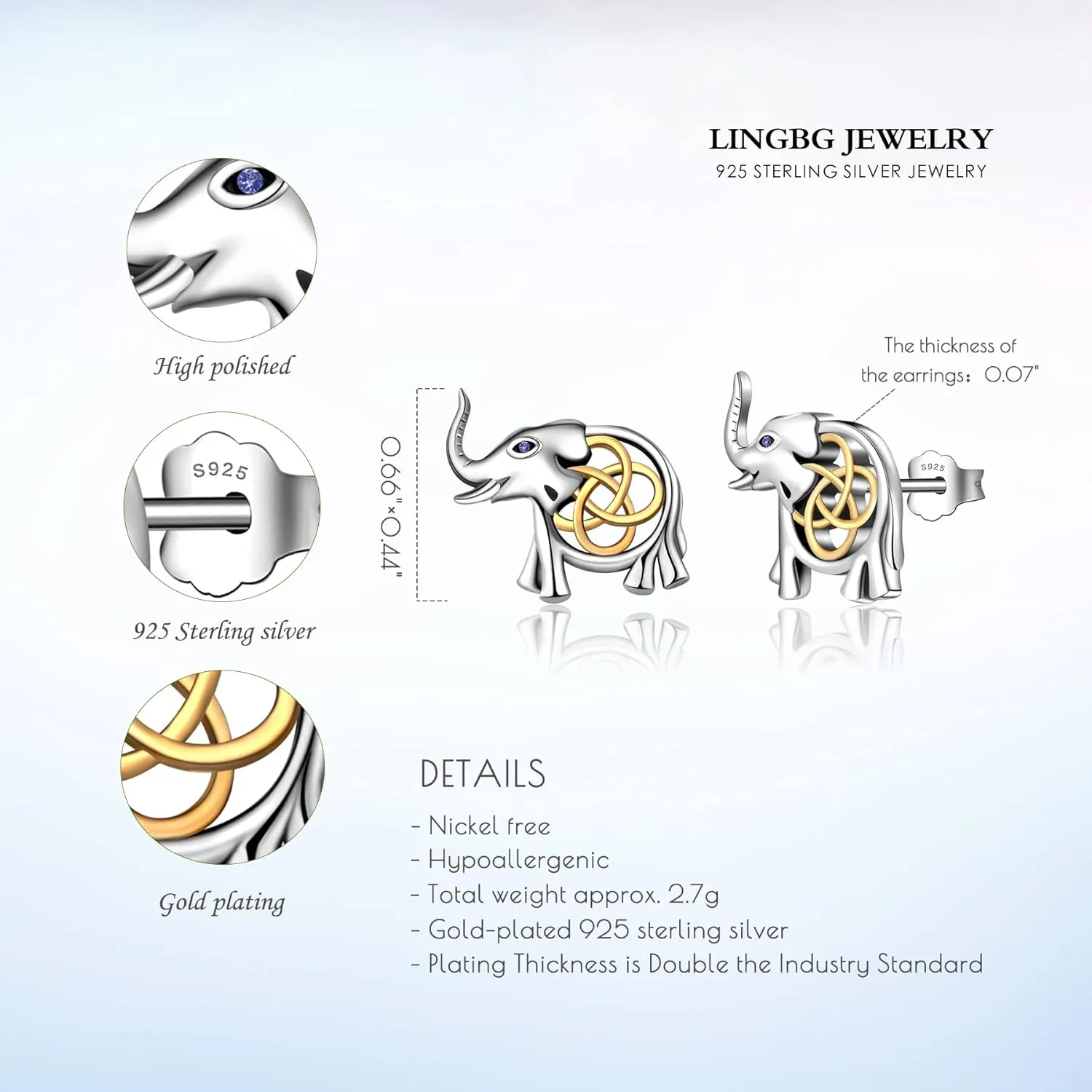 Stud Earrings 925 Sterling Silver Owl Stud Earrings Octopus Stud Earrings Fox Earrings for Women Birthday Jewelry
