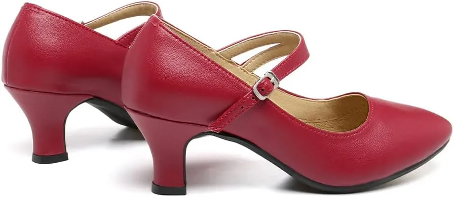 SWDZM Womens Ballroom Dance Shoes Closed Toe Latin Salsa Character Tango Practice Dancing Shoes