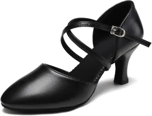 SWDZM Womens Ballroom Dance Shoes Closed Toe Latin Salsa Tango Social Practice Dance Shoes